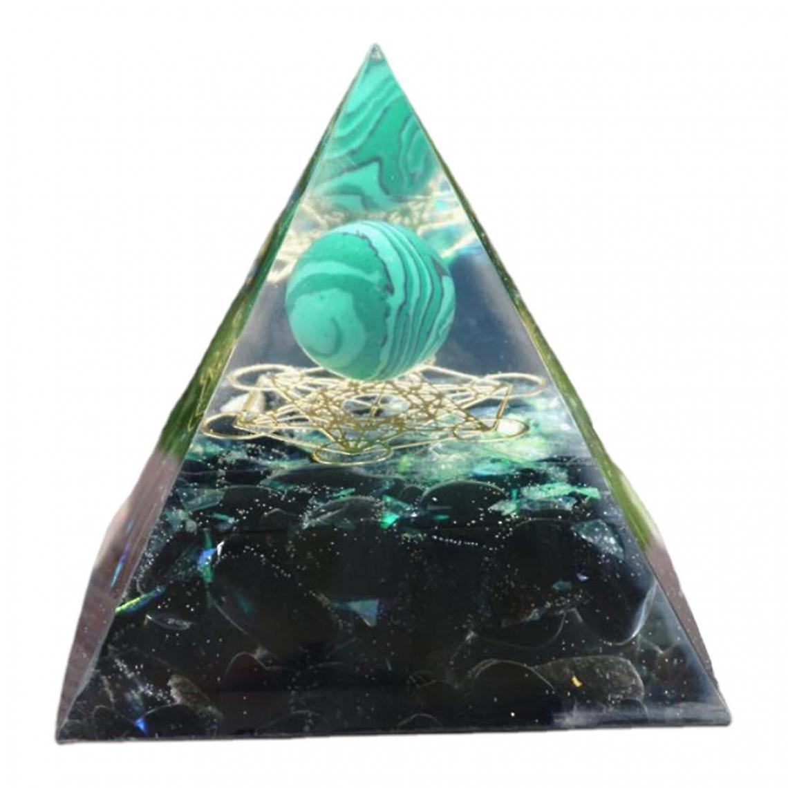 Bugu Malachite Crystal Orgone Pyramid Energy Sphere