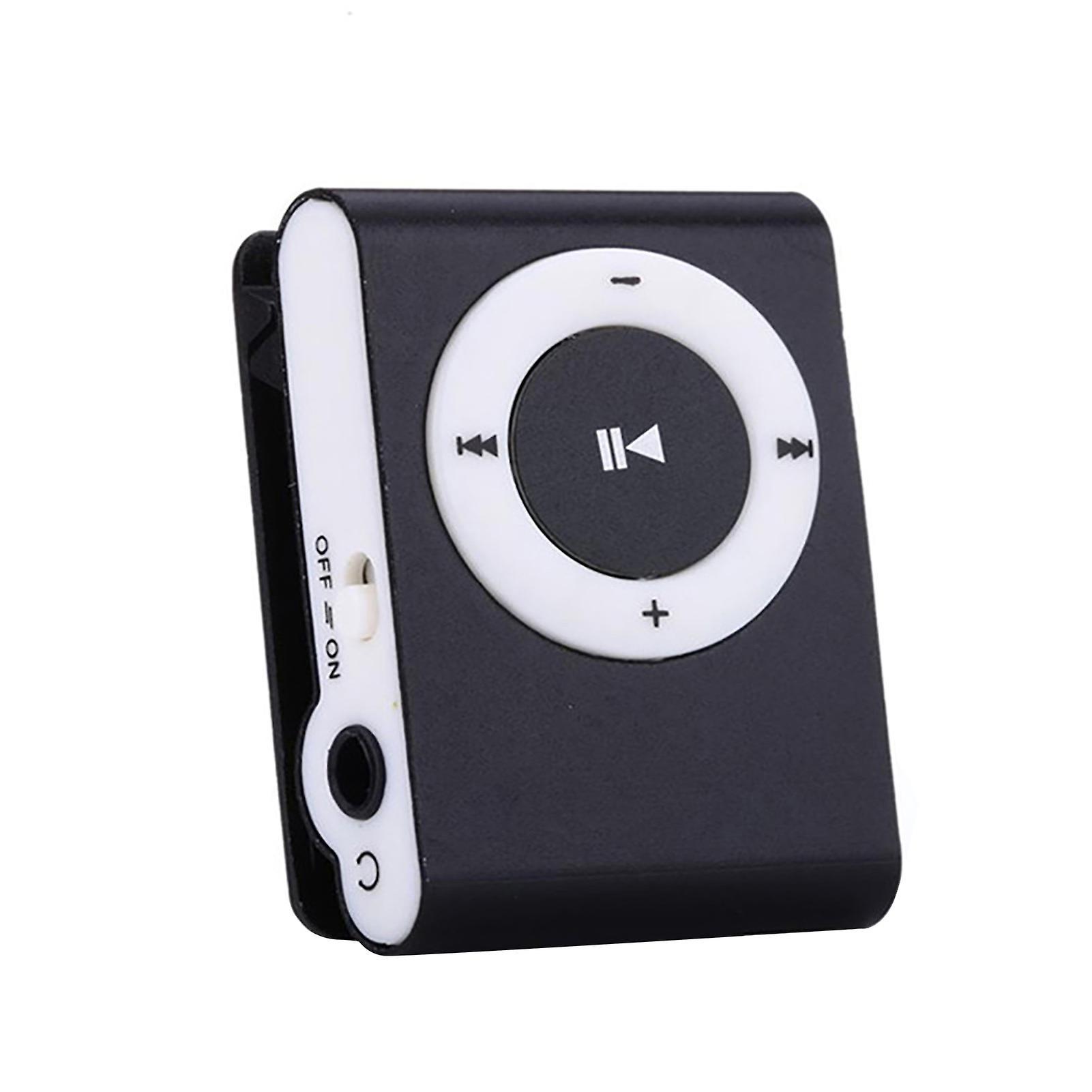 Hiborth Mini MP3 Player Portable TF Card Slot Metal Clip USB Sport Digital Music Walkman for Running Black