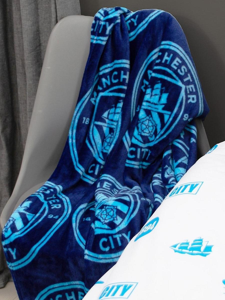 Manchester City FC Crest Fleece Blanket