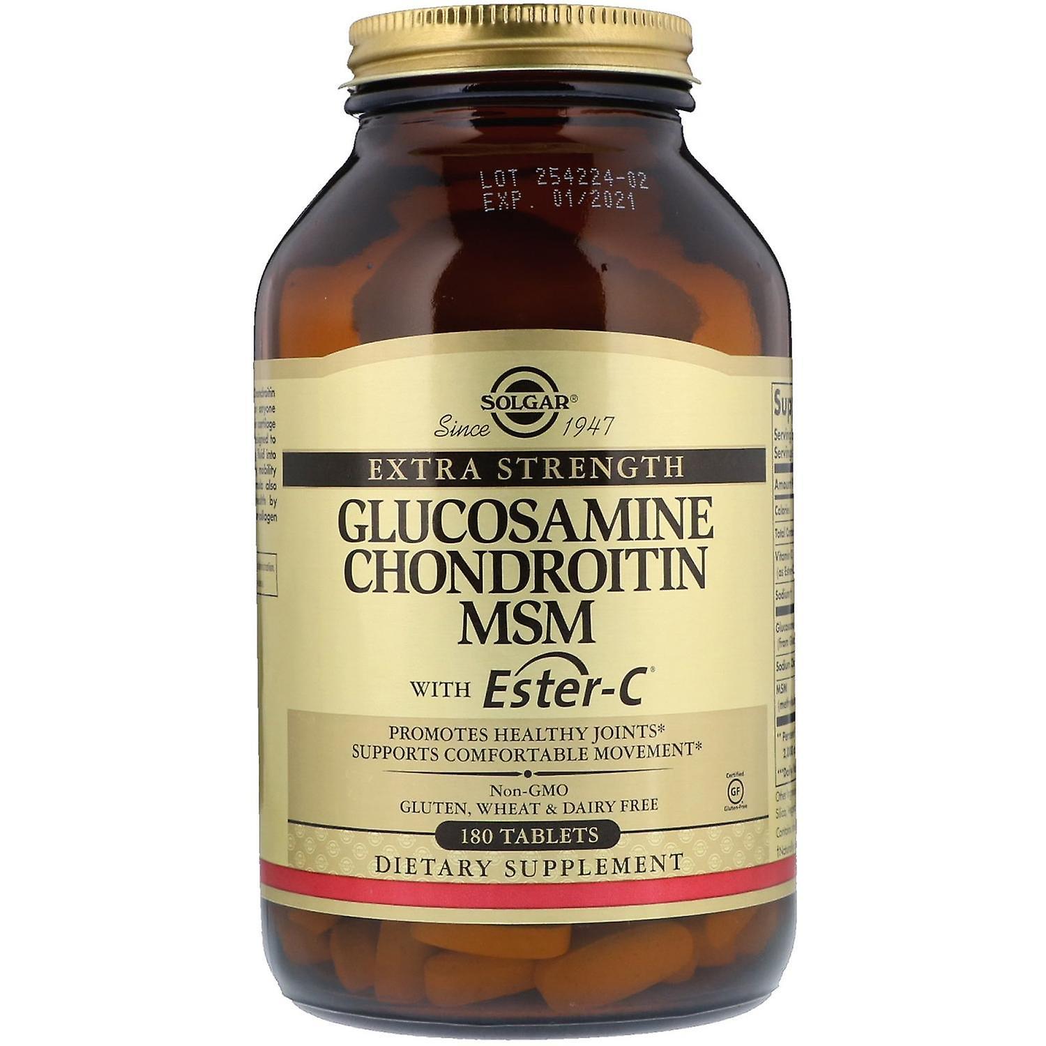 Solgar, Glucosamine Chondroitin MSM with Ester-C, 180 Tablets