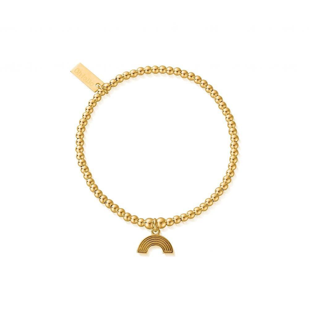 Women's ChloBo Gold Cute Charm Rainbow Bracelet GBCC3070