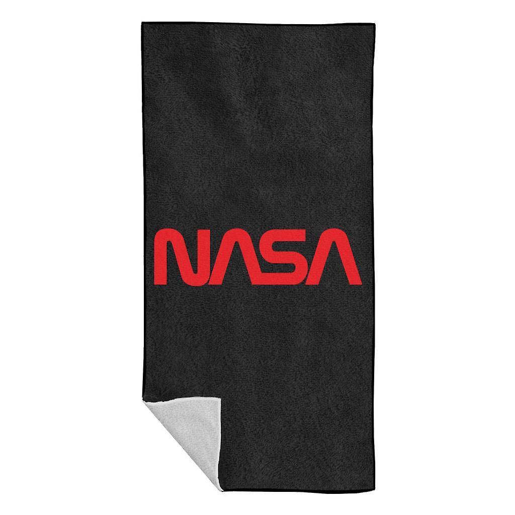 NASA Logo 1975-1992 Beach Towel Black 70 x 140cm