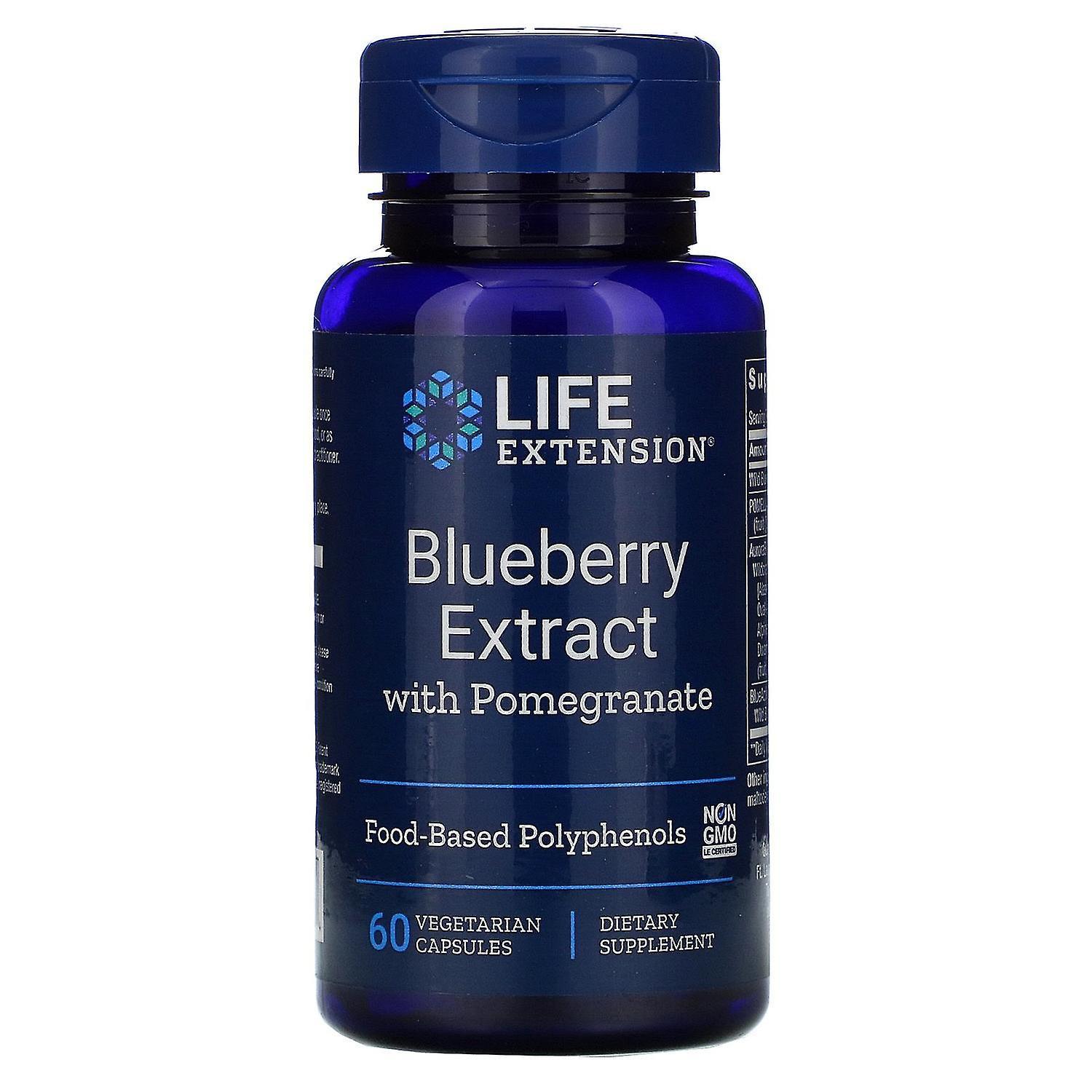 Life Extension, Blueberry Extract with Pomegranate, 60 Vegetarian Capsules