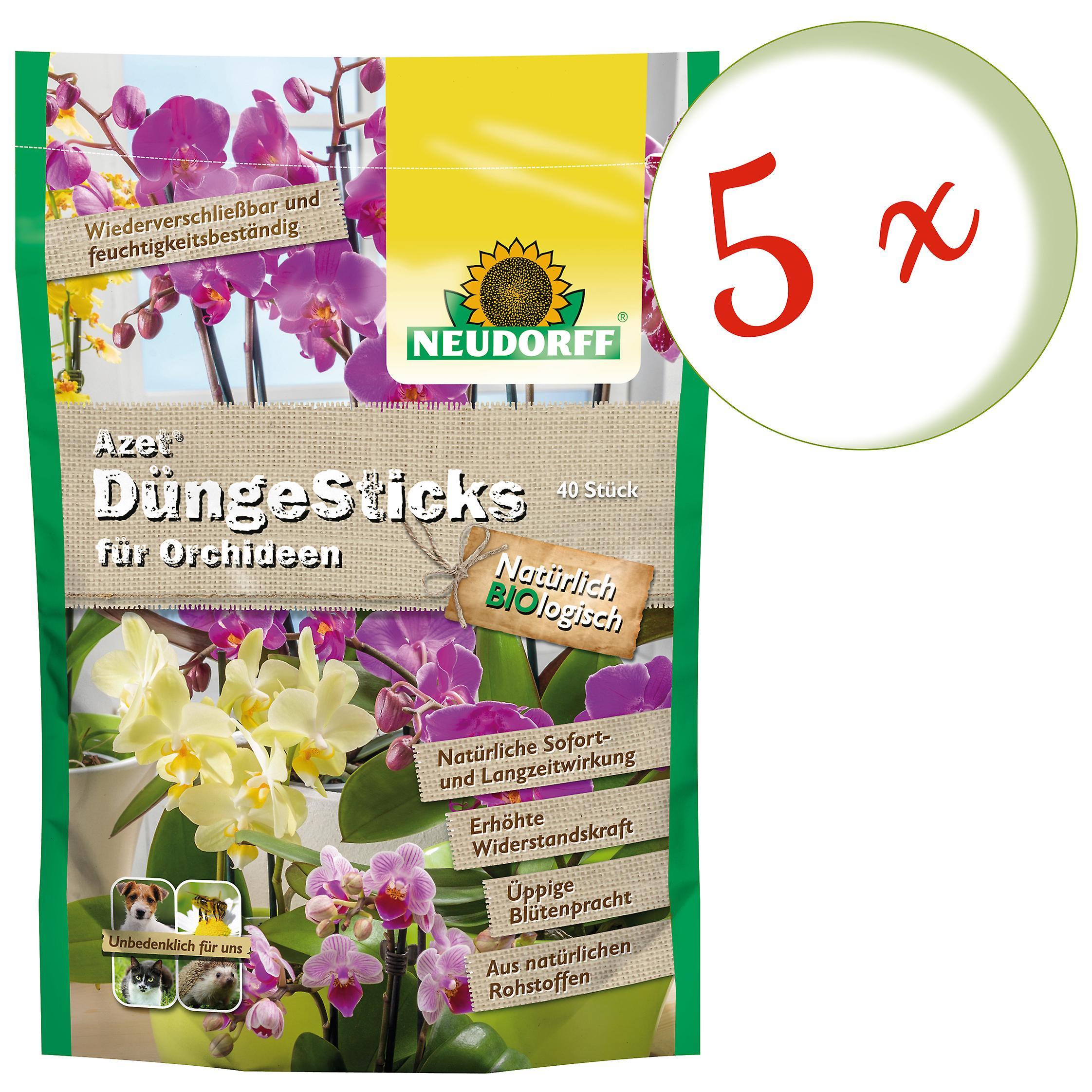 5 x NEUDORFF Azet® fertilizer sticks for orchids, 40 sticks