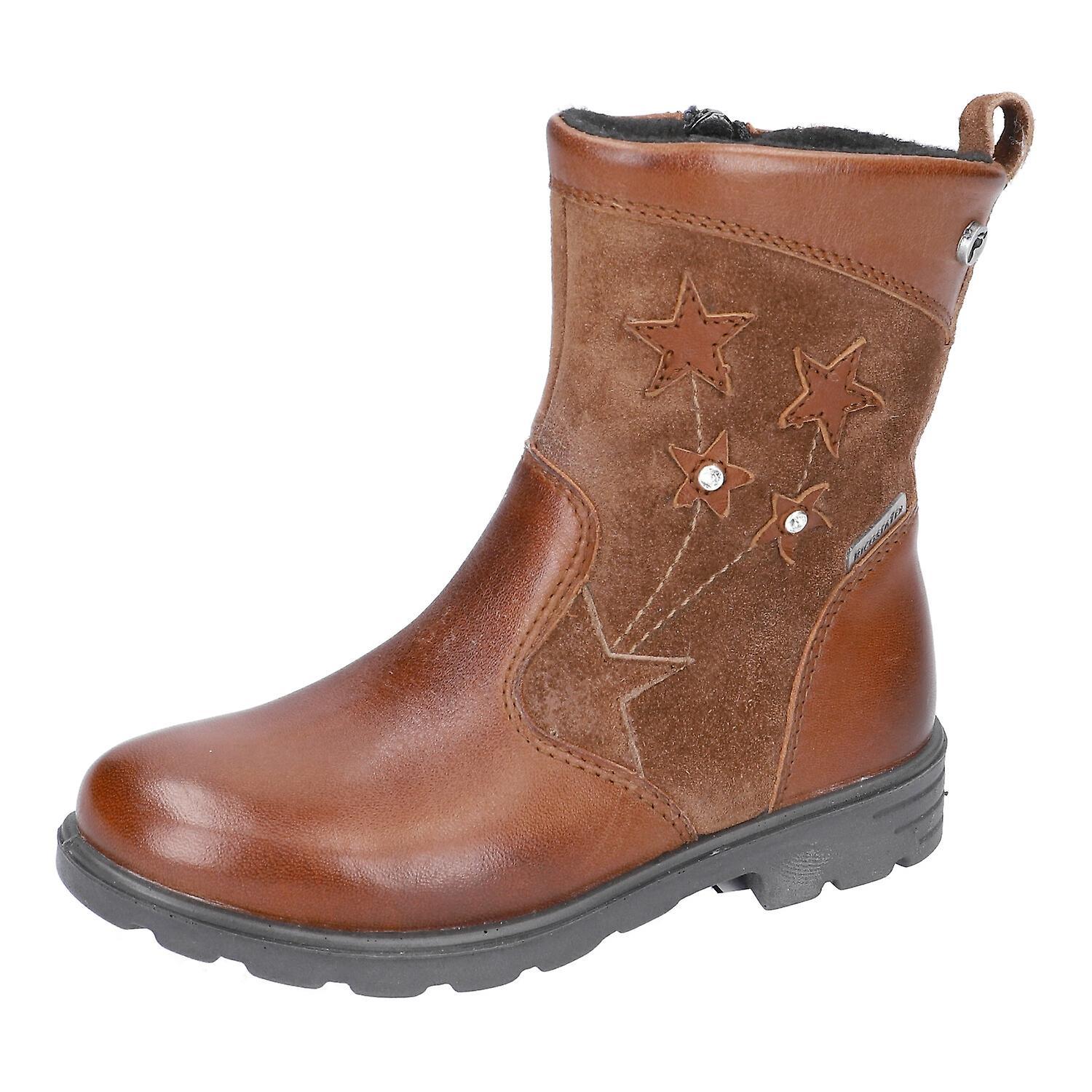 Ricosta Girls Steffi Waterproof Boots Cognac EU 35