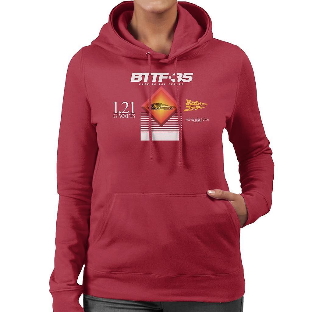 Back to the Future 35th Anniversary Nov 5 1955 Women's Hooded Sweatshirt Cherry Red Large