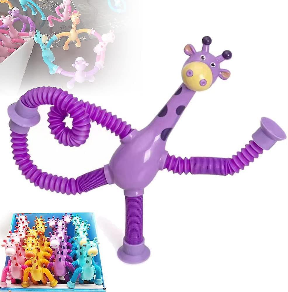 Baodan Telescopic Suction Cup Giraffe Toy,Telescopic Suction Cup Giraffe Toy, Ever-Changing Giraffe Telescopic Tube Suction Cup Toys PP