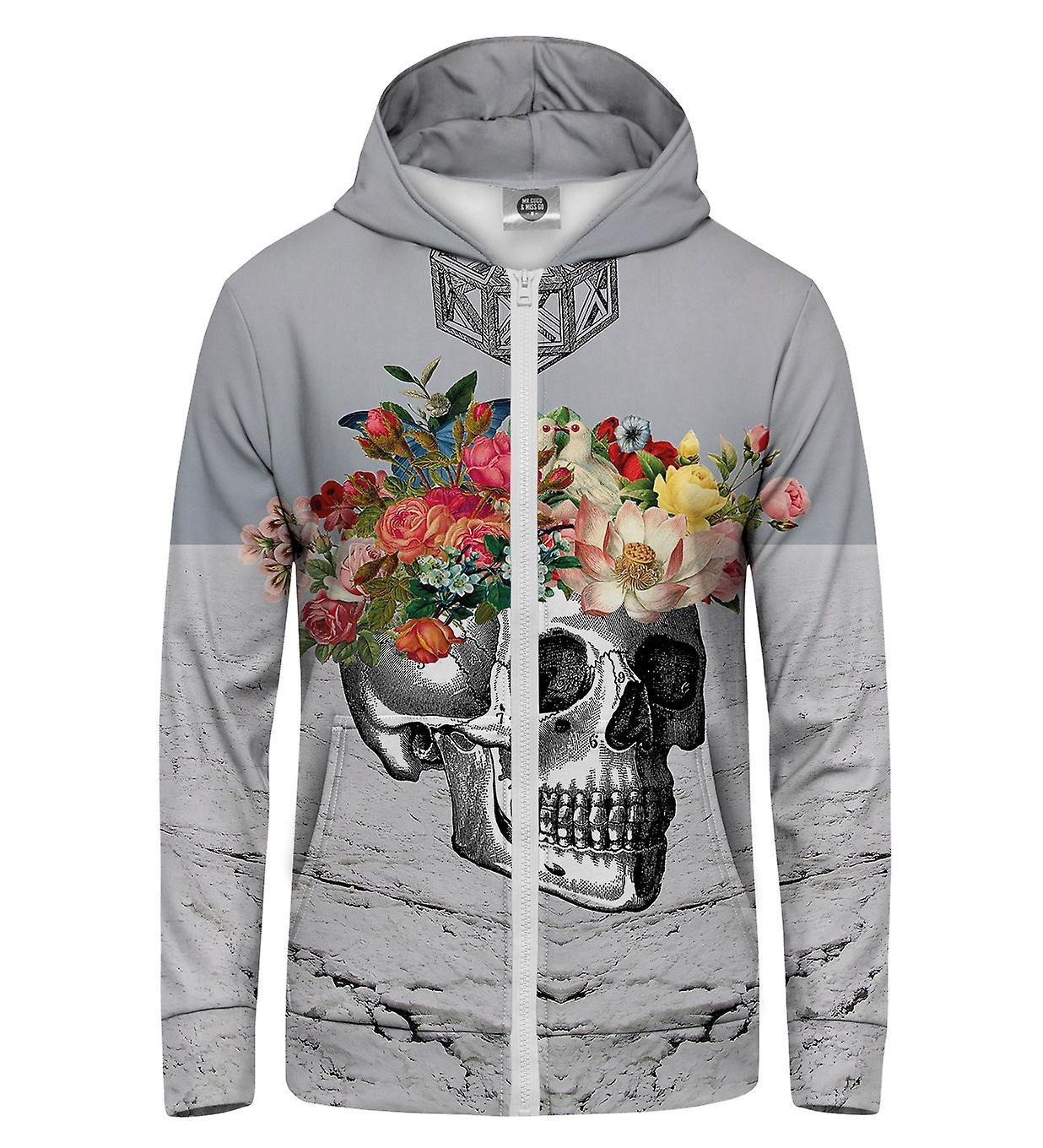 Mr Gugu & Miss Go Mr. GUGU & Miss GO Skull Hoodie Kangaroo Zip Up grey XS