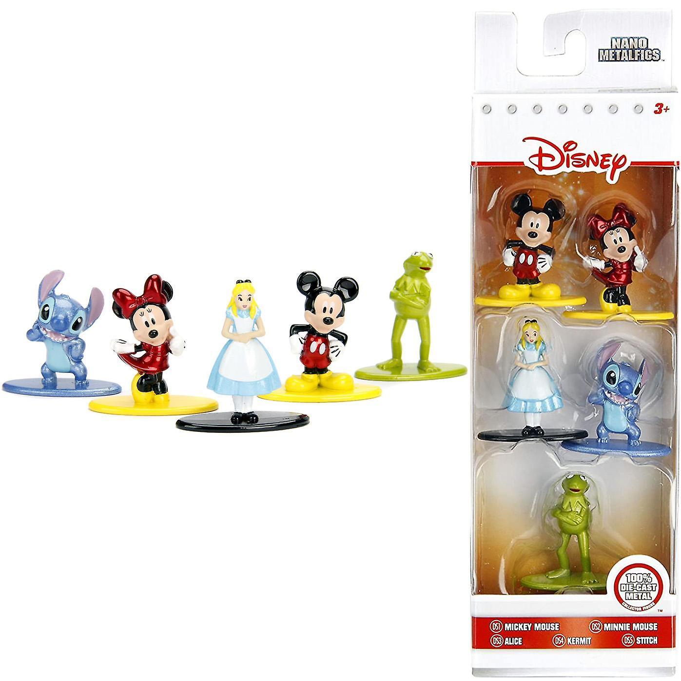 5-Pack Disney Nano Metalfigs Collector Characters Mickey Minnie Alice Stitch