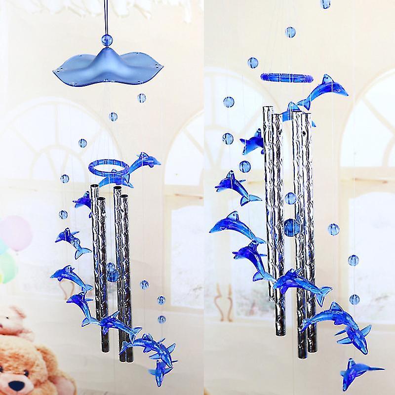 Sharon Luminous Acrylic Wind Chimes, Crystal Plastic Wind Chimes For Couples Gifts, Creative Home Door And Window Ornaments, Faceted Dolphins Crjjkoy