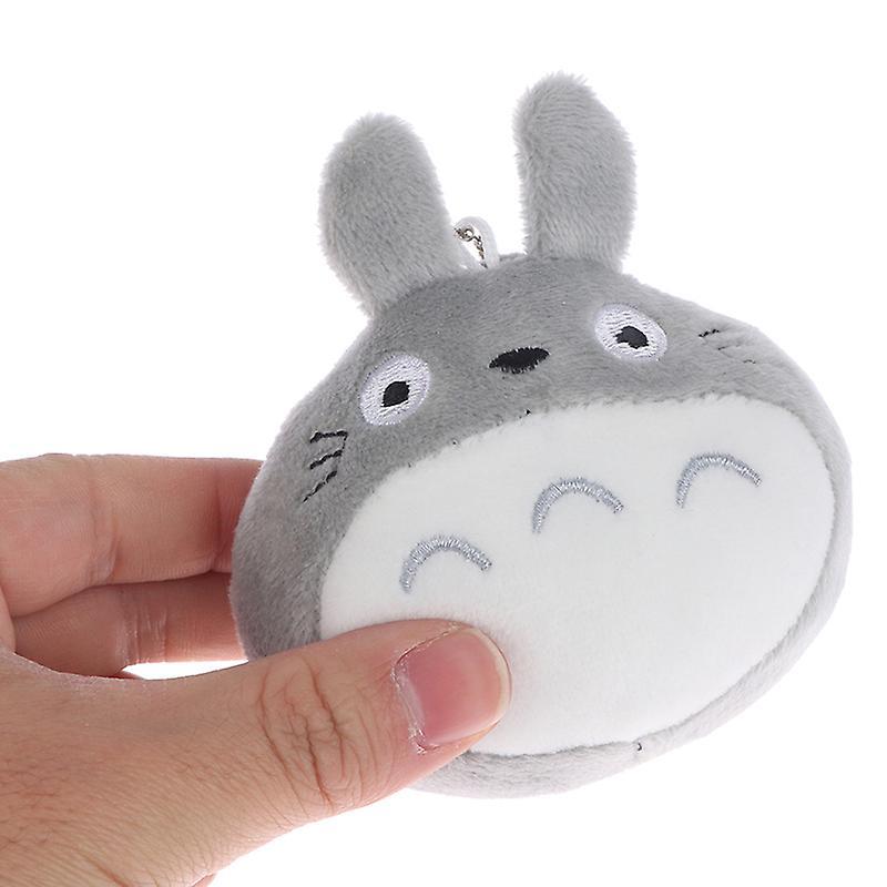 unbrand Cartoon Totoro Keychain Cute Doll Keyring Fashion Couple Bag Ornament Key Chain Car Pendant Gift Gray 1 Pcs