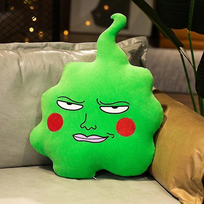 Begleri Anime Mob Psycho 100 Figure Plush Doll Kawaii Mobu Saiko Hyaku Green Dimple Plush Toy Soft Stuffed Throw Pillow Kids Gifts about 45cm