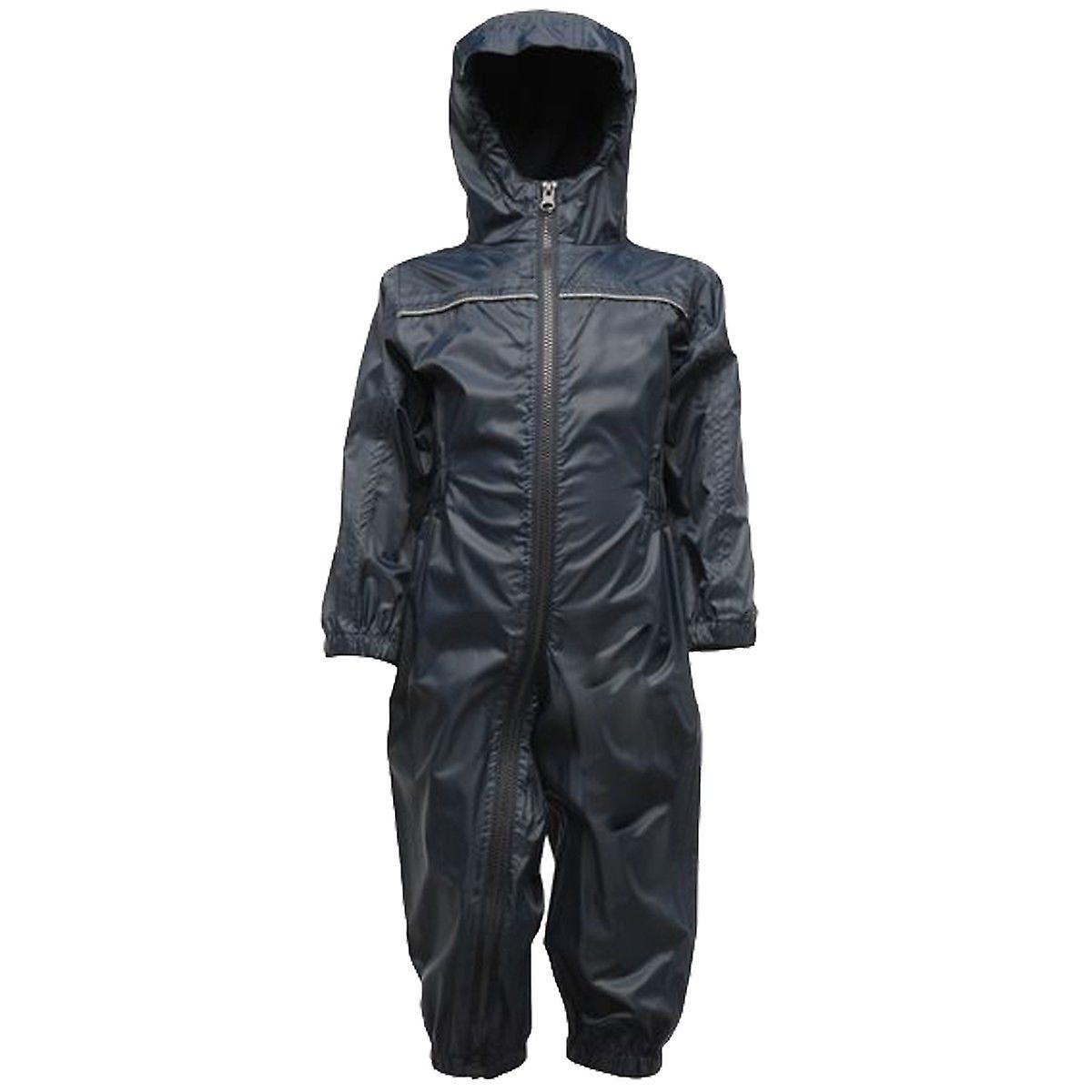 ek Wholesale Kids regatta unisex breathable rain suit Navy 2 to 3 years