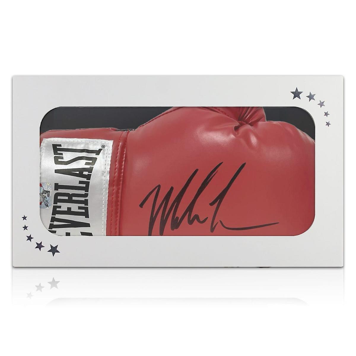 Exclusive Memorabilia Mike Tyson Signed Red Boxing Glove. Gift Box