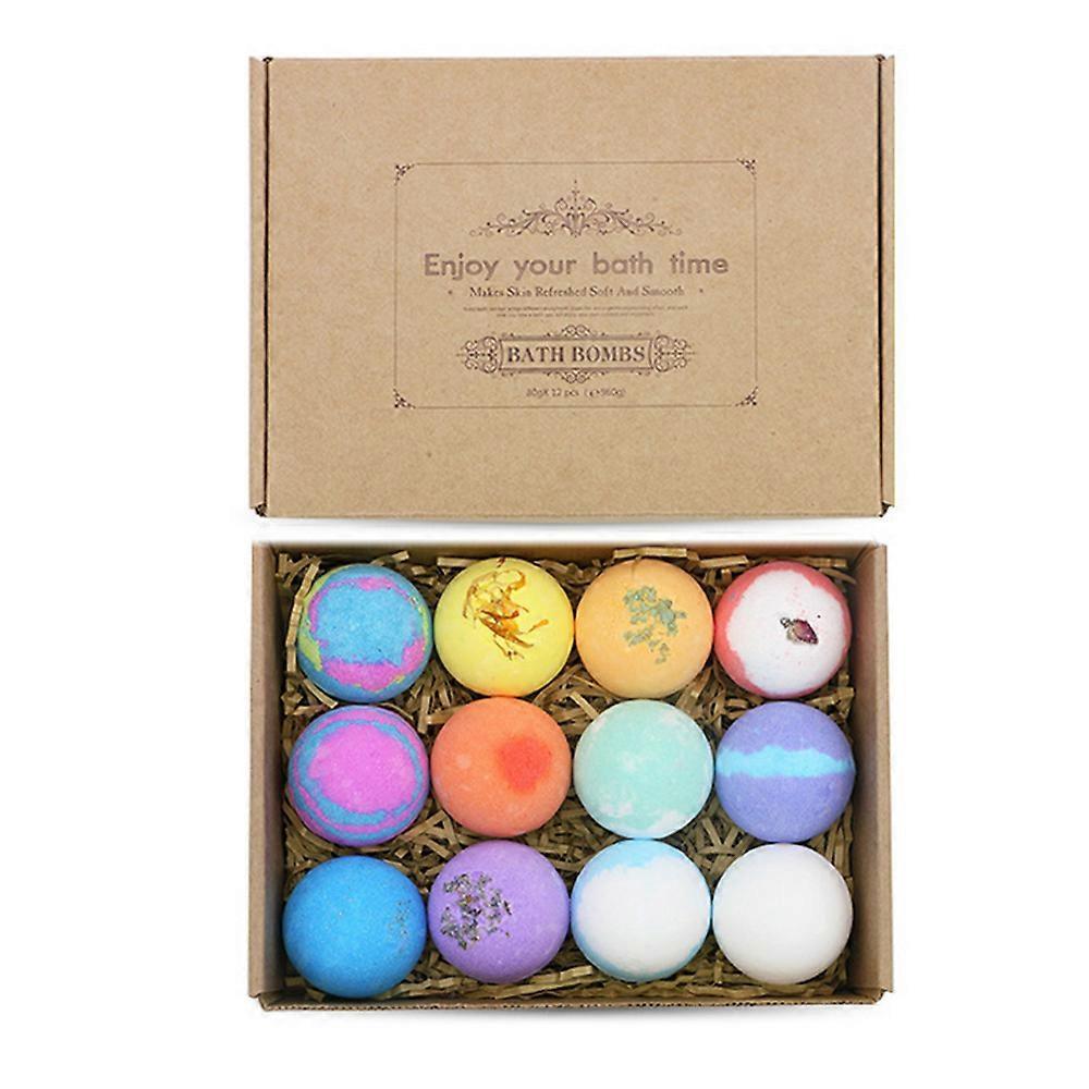 Lucky Z Bath Bombs Gift Set 12 ,Shea & Coco Butter Dry Skin Moisturize