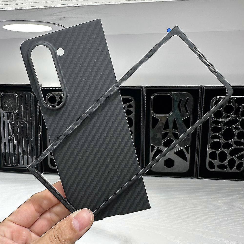 Unbrand Carbon Fiber Case Compatible Samsung Galaxy Z Fold 5, Real Aramid Fiber Protective Cover Carbon Case