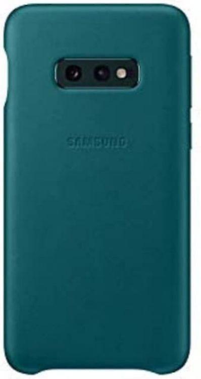 Samsung Leather Cover Case with Microfiber for G970F Samsung Galaxy S10e - Green