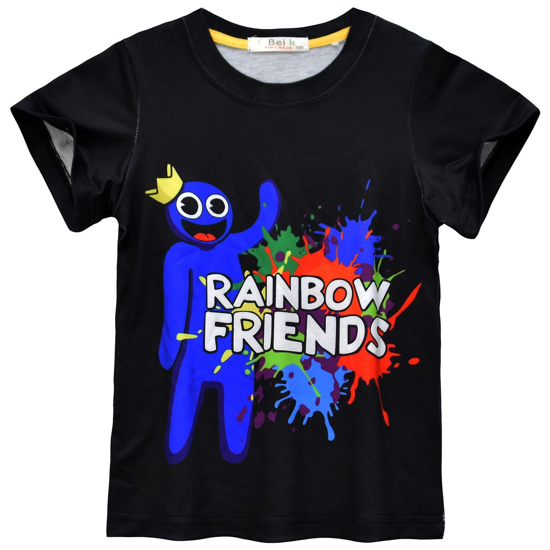 Shznv Rainbow Friends Roblox Rainbow Friends Short-sleeved Children's T-shirt Tops 160cm