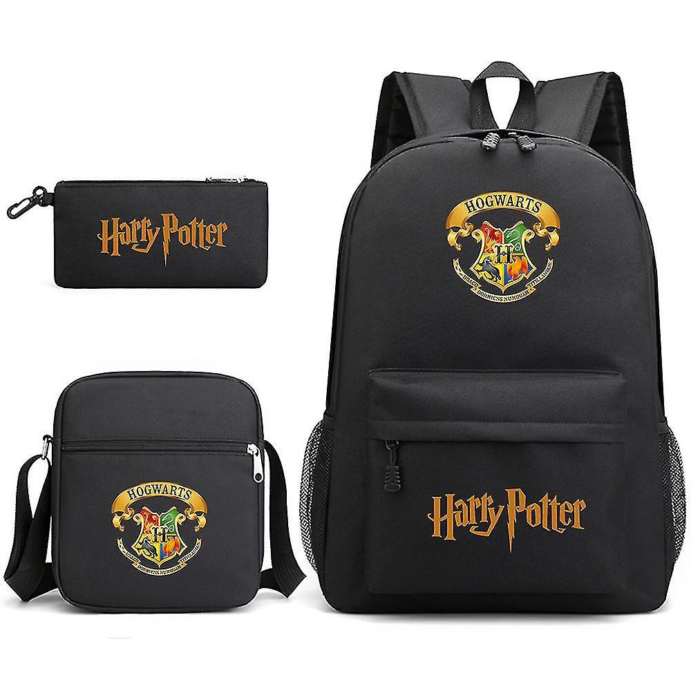 Bbxc Children's Harry Potter Three-piece Schoolbag - Leisure Backpack, Male And Female Students Backpack, Printed Large-capacity Outdoor Backpack b...