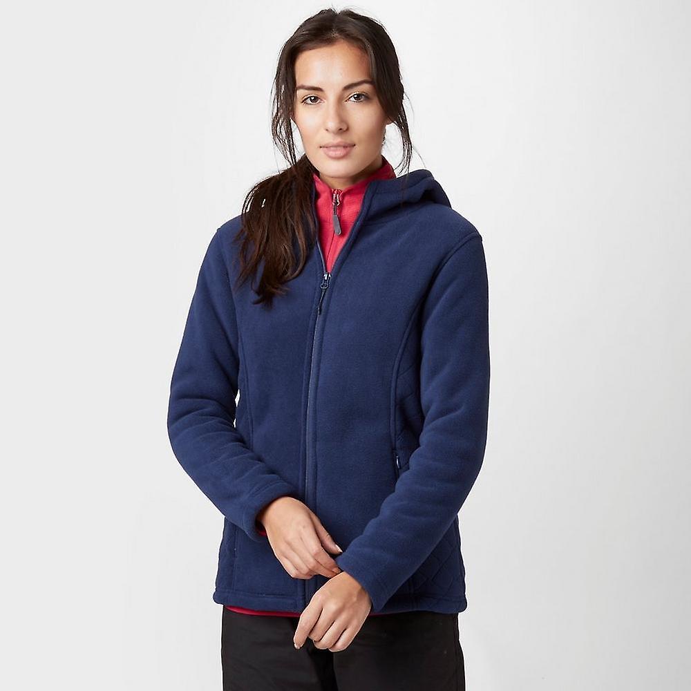 Peter Storm Women's Celia Hooded Fleece Jacket, Hiking and Walking Clothing Blue 16