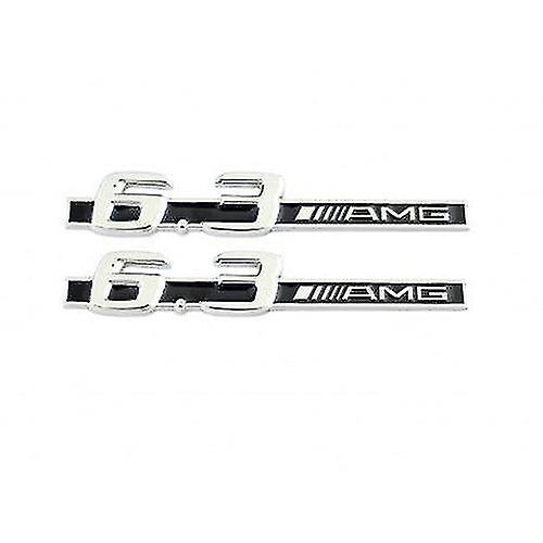 Sega Chrome mercedes benz 6.3 amg side wing badge - c63 cl63 cls63 clk63 e63 ml63 r63 s63 sl63 amg