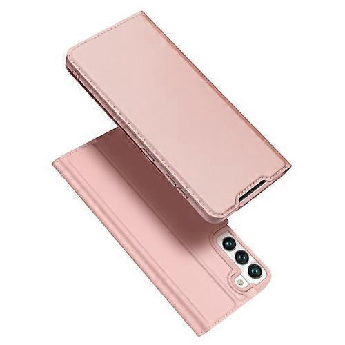 Hsmy For Samsung Galaxy S22 5G DUX DUCIS Skin Pro Series Horizontal Flip Leather Phone Case With Holder & Card Slots Rose Gold