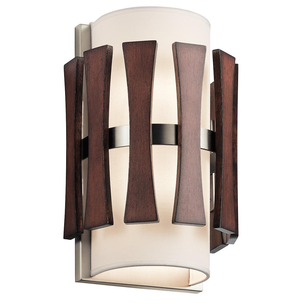 Cirus 2 Light Indoor Wall Light Wood E14