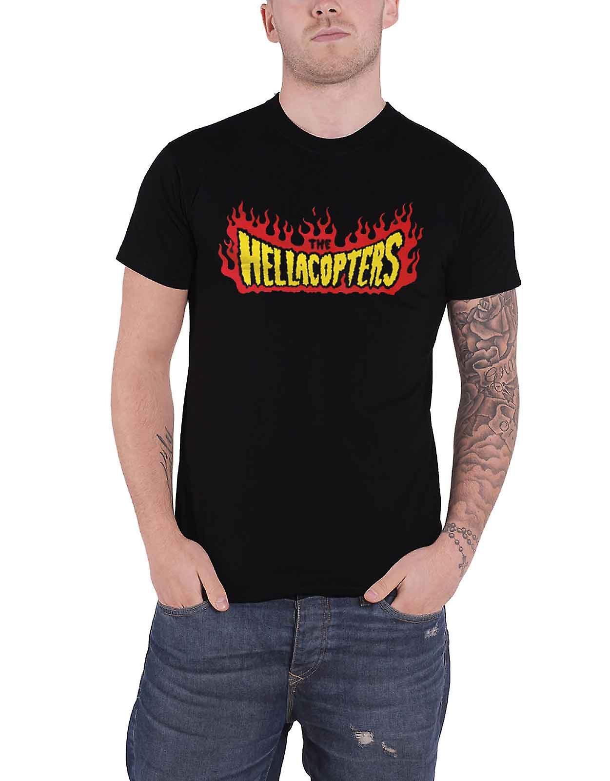 The Hellacopter The Hellacopters T Shirt Flames Band Logo new Official Mens Black M