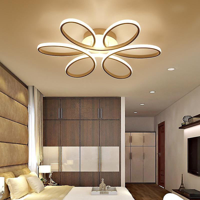 Living And Home Livingandhome Modern Art Petal LED Semi Ceiling Light , White 58CM