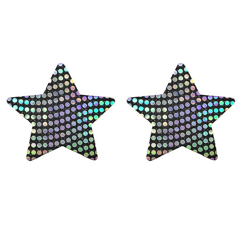 unbrand 1 Pair Sexy Laser Nipple Pasties Nipple Covers Women Adhesive Breast Invisible five-pointed star