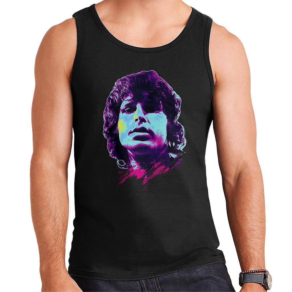 TV Times Jim Morrison Retro Pop Art Stylised Men's Vest Black Large