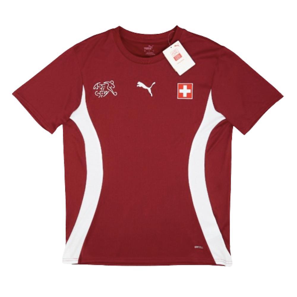 Puma 2024-2025 Switzerland Pre-Match Jersey (Red) Medium Adults