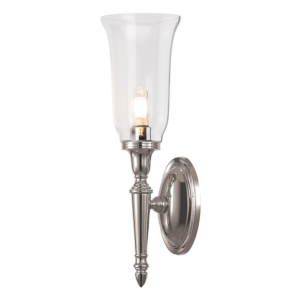 Dryden 1 Light Bathroom Wall Light Polished Nickel IP44 G9