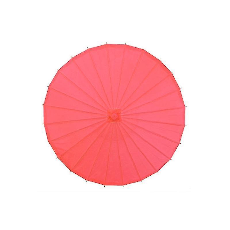 Yuntianzun Chinese Vintage Diy Blank Paper Umbrella Decor Photo Shoots Parasol Dance Props Qinhai Red 20cm