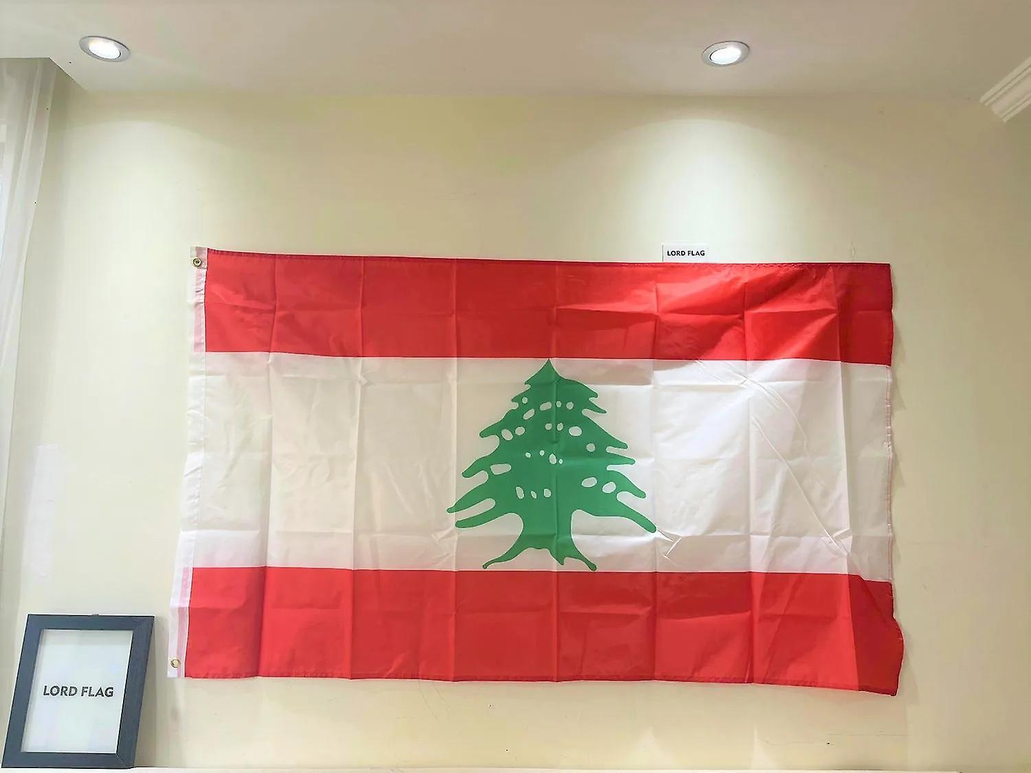 Scitoo 90x150cm/3x5 Ft Green Tree  Lubnan Lb Lbn The Republic Of Lebanon Flag Indoor Outdoor Hanging Flag 90 x 150cm