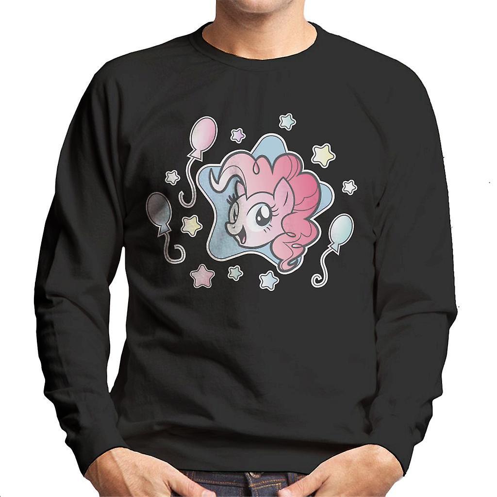 My Little Pony Pinkie Pie Balloons And Stars Men's Sweatshirt Black Large