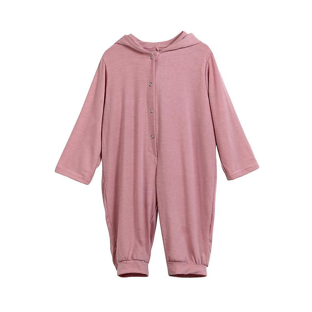 Slowmoose Baby, Dinosaur Playsuit, Hooded Cotton, Long Sleeve Romper, Jumpsuit Pink3 12M