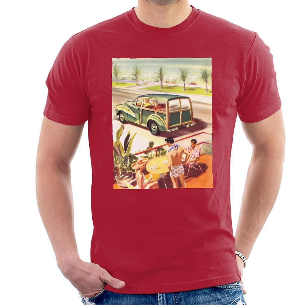 Morris Traveller Summer British Motor Heritage Men's T-Shirt Cherry Red XX-Large