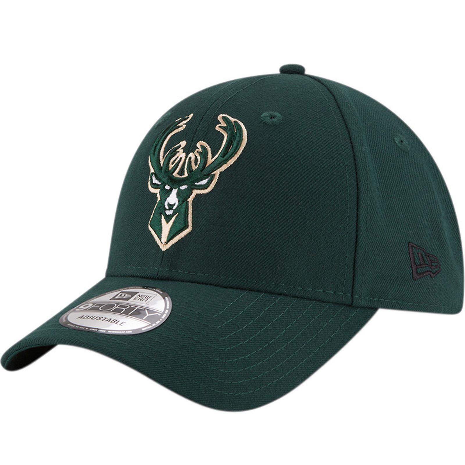 New Era 9FORTY Milwaukee Bucks NBA Basketball The League Baseball Cap - Green One Size