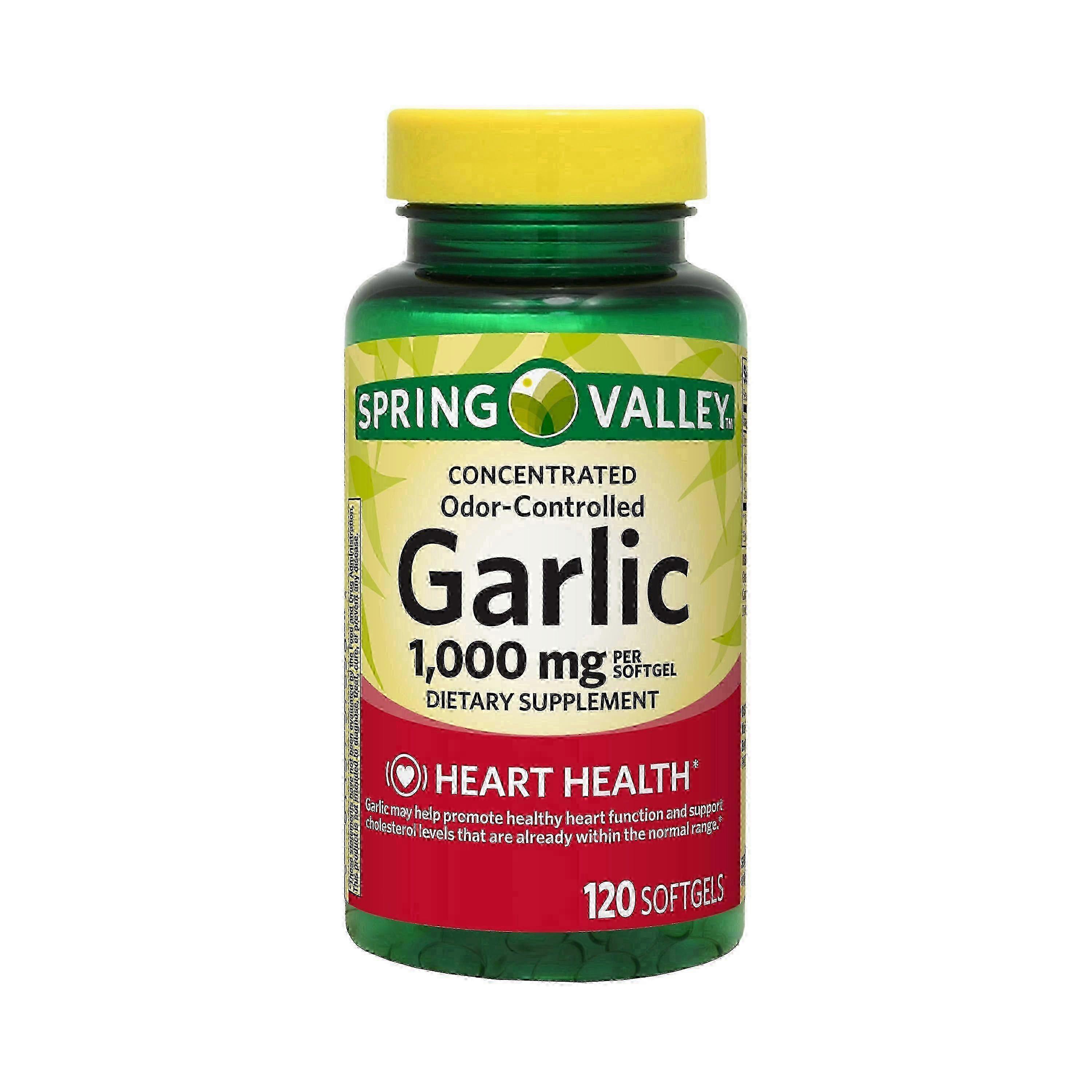 Spring Valley Odor-controlled Garlic, 1000 Mg, Diet Supplement, 120 Ea