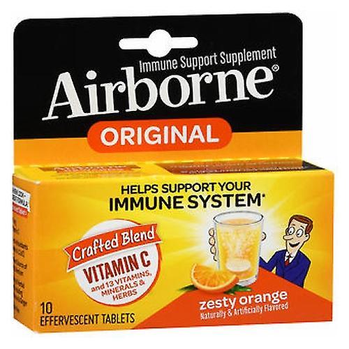 Airborne Effervescent Health Formula, Orange 10 tabs (Pack of 1)