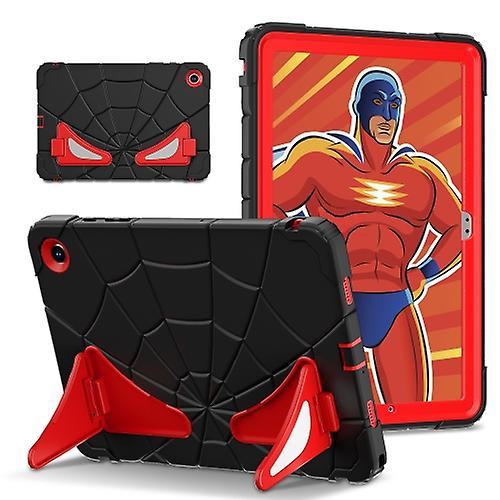 Mycase For Samsung Galaxy Tab A9+ Silicone + Pc Shockproof Protective Tablet Case Black Red