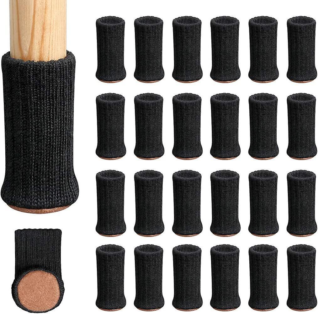 Dewenwils Dww-24pcs-Noir  de Chaussette Chaise pour Pieds de Chaise, Pieds de Meubles, Patins Antidrapants pour Convient aux Pieds de Chaise de 4" ...