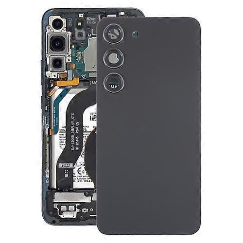 Repair Parts For Samsung Galaxy S23 SM-S911B OEM Glass Battery Back Cover with Camera Lens Cover Black