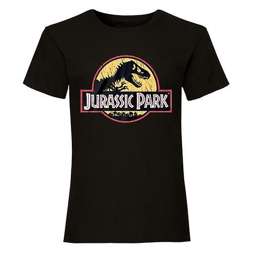 Jurassic Park Unisex Adult Logo T-Shirt Black M