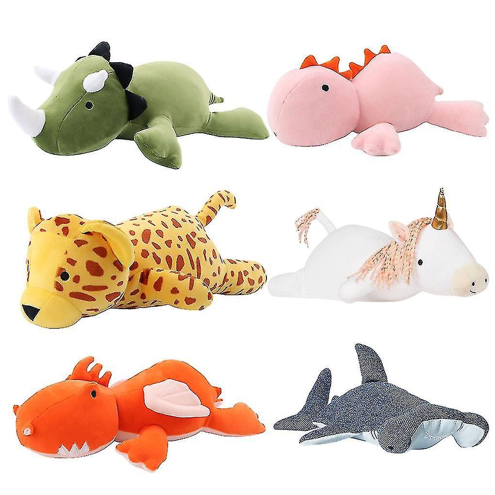 Lohill Dinosaur Weighted Plush Toy Dinosaur Weighted Plush Throw Pillow Soft Lumbar Back Cushion Cute Pillows#d352090 Orangeleopard 38CM