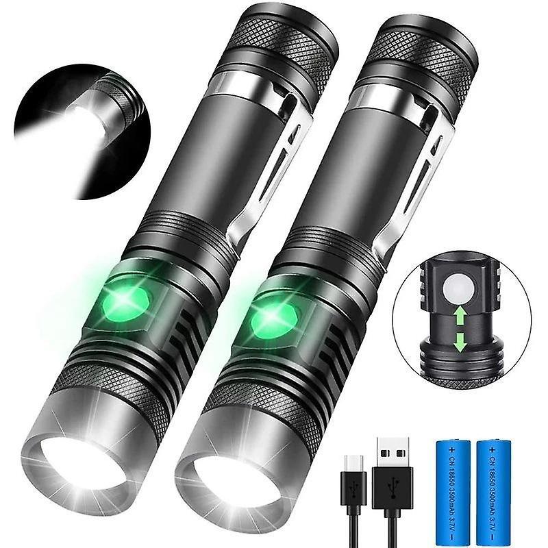 unbrand Rechargeable Flashlight, Pocket-Sized Torch With Super Bright 1200 Lumens T6 Led, Water Resistant, Z