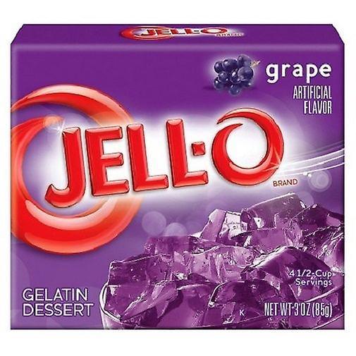 Jell-O Grape Instant Jello Gelatin Mix 3 oz Box