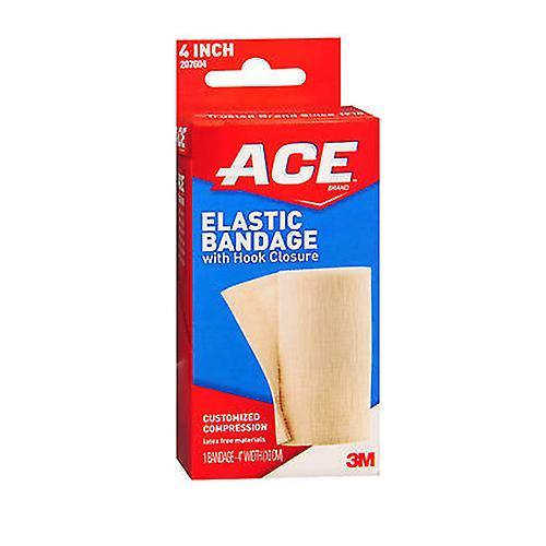 Ace Elastic Bandage With Hook Closure, 4 Inches 1 each (Pack of 1)