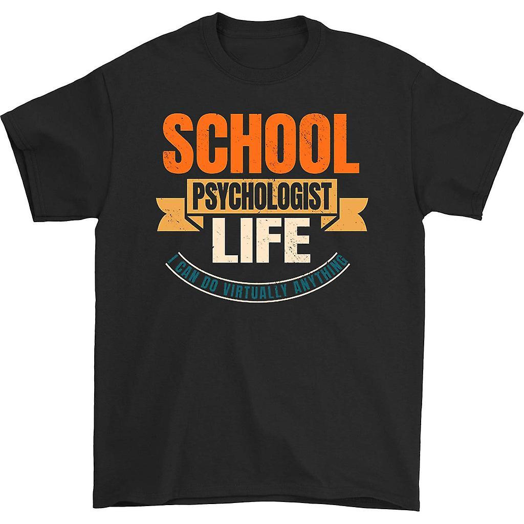 HISHARK School psychologist life t-shirt black XL